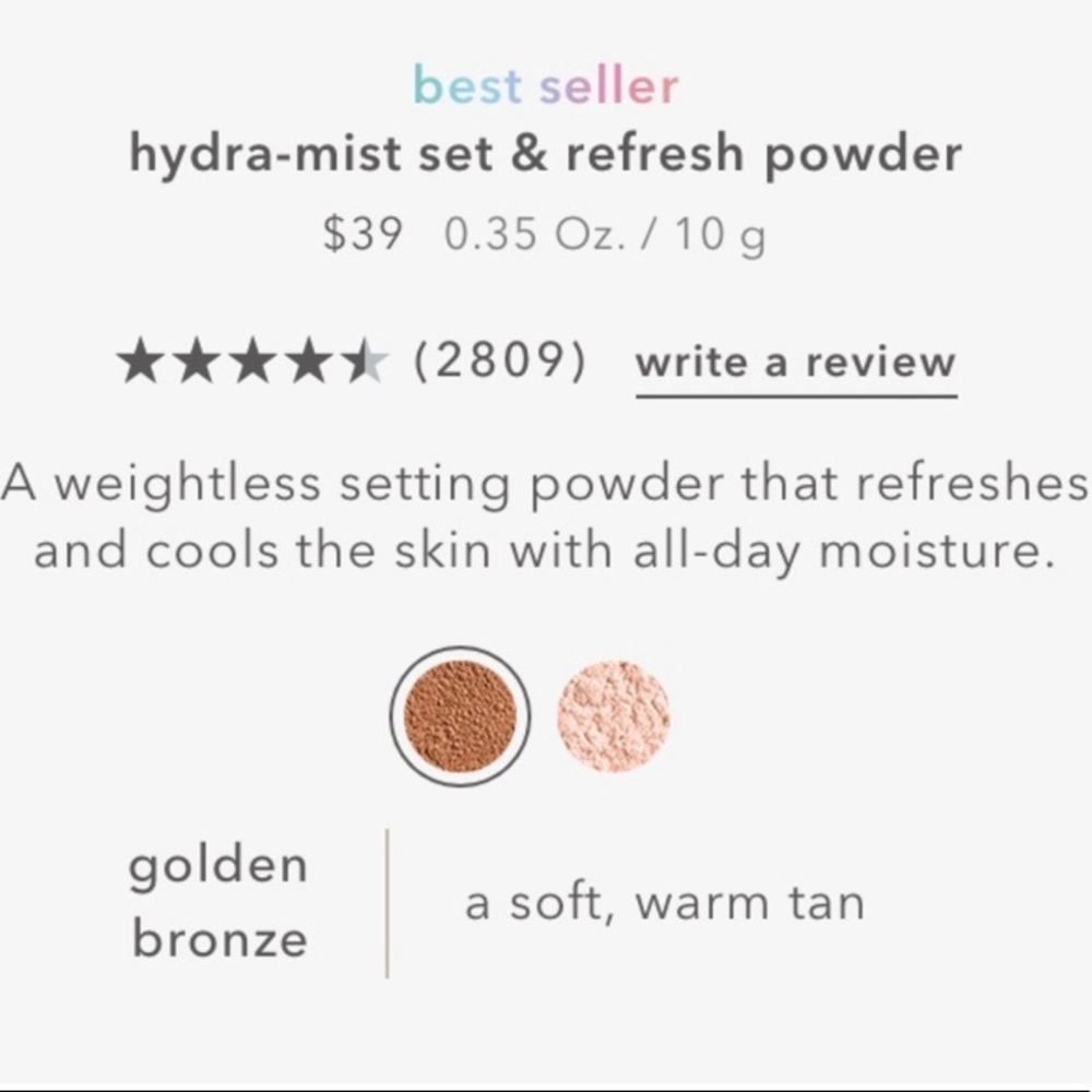 BECCA Hydra-Mist Set & Refresh Powder - Picture 15 of 16